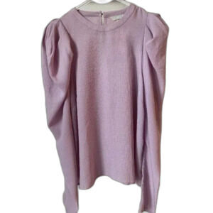 NWT H&M pink long sleeves with puff sleeves blouse top size M